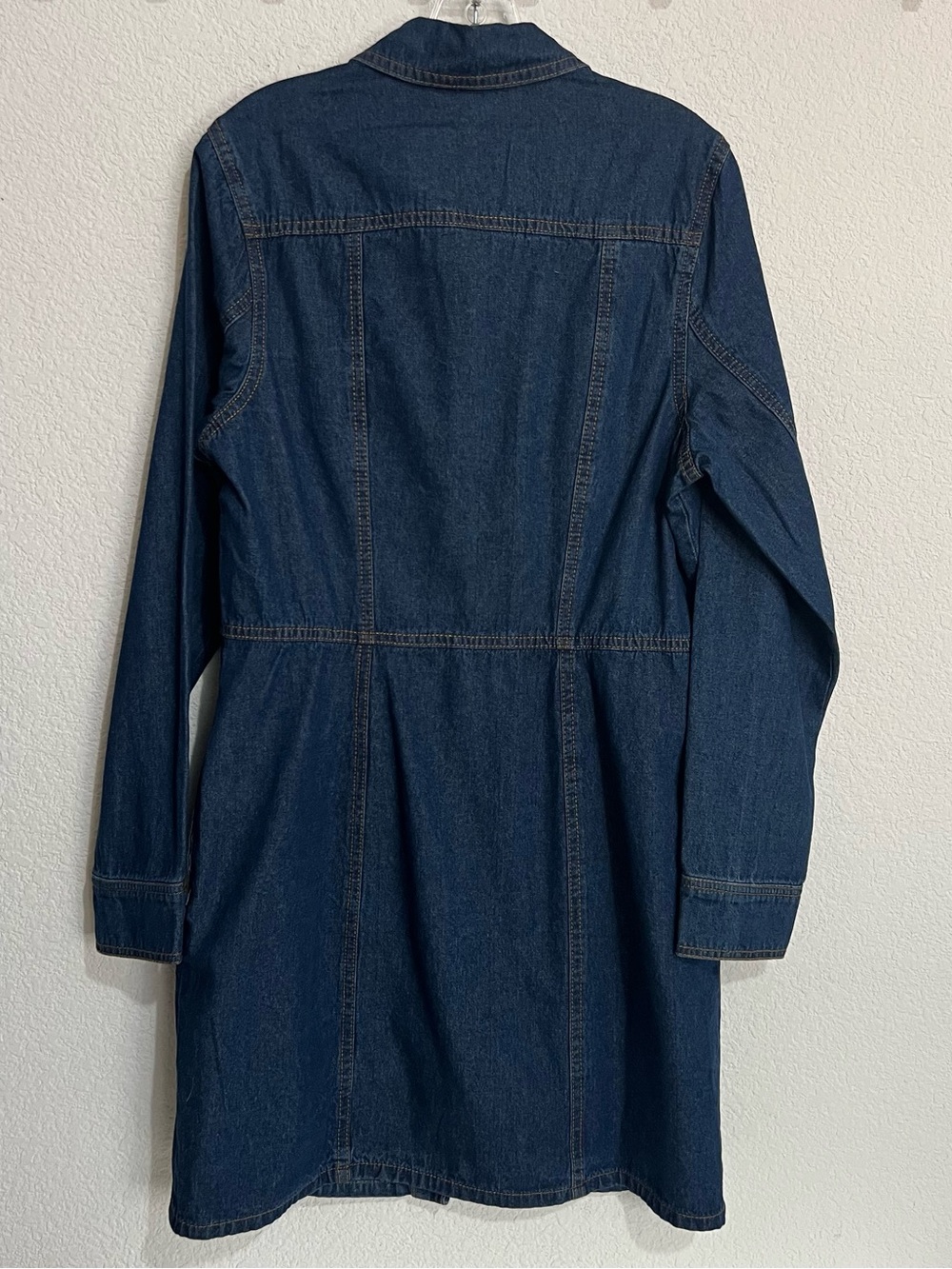 Frye Dark Wash Demin Western Dress Button Front Pockets New Medium - Picture 5 of 8